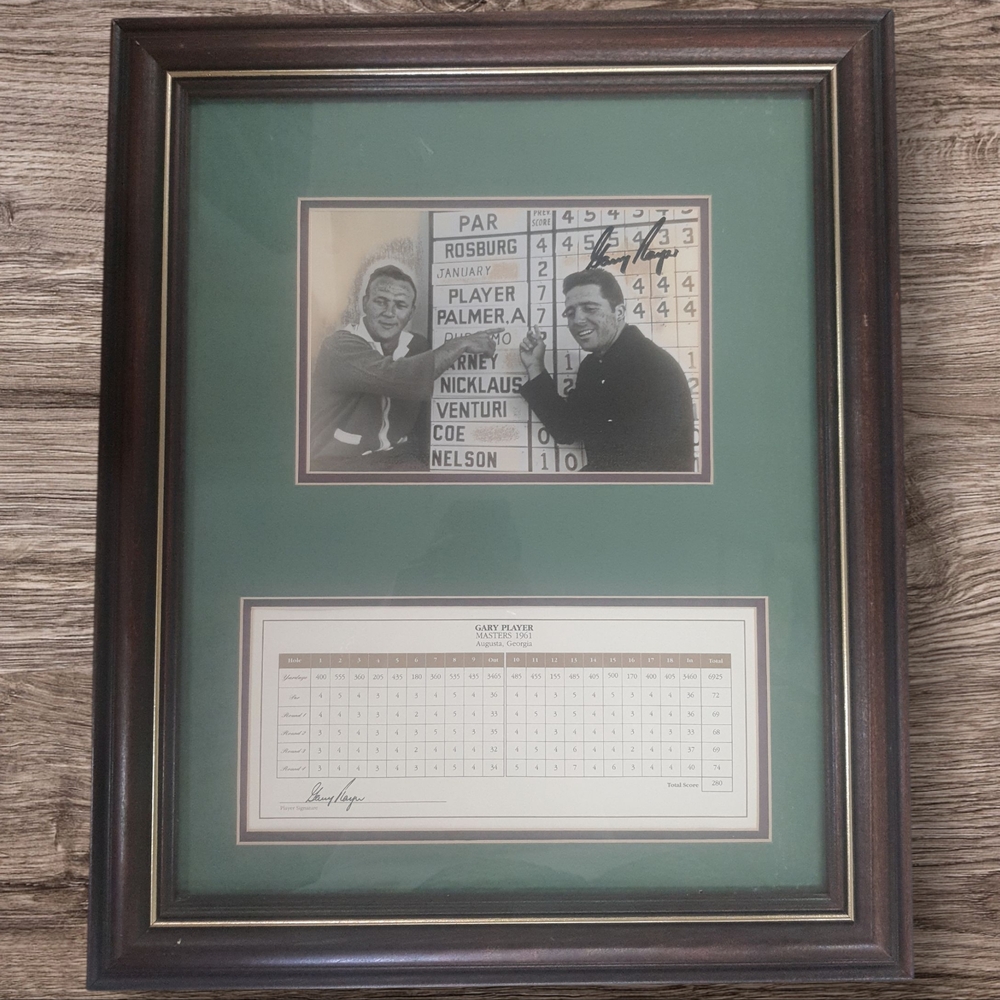G Golf Pro Tour Memorabilia, Classic Brown and Green Picture Frame